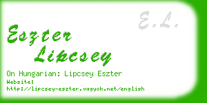 eszter lipcsey business card